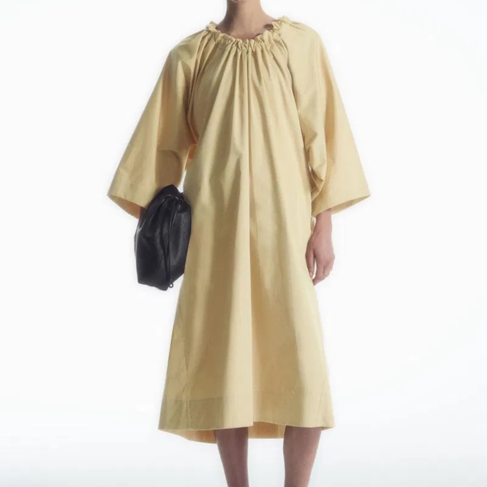NWT COS Soft Yellow Long Sleeve Dress